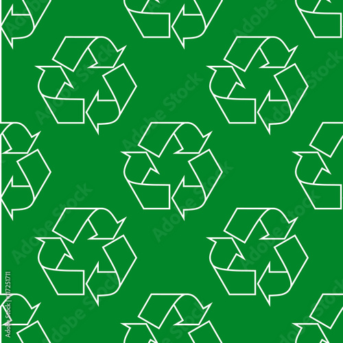 Seamless pattern with ecology signs and icons - abstract background photo