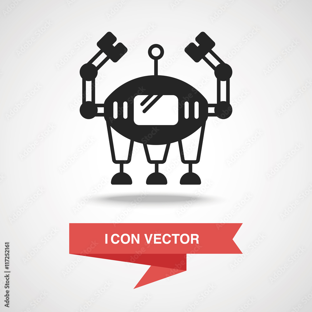 Space machine robot icon Space machine robot icon