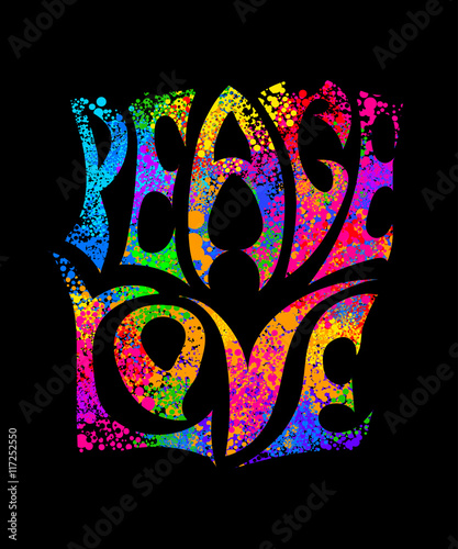 retro hippie symbol