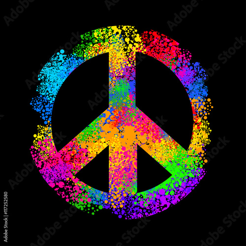 retro hippie symbol