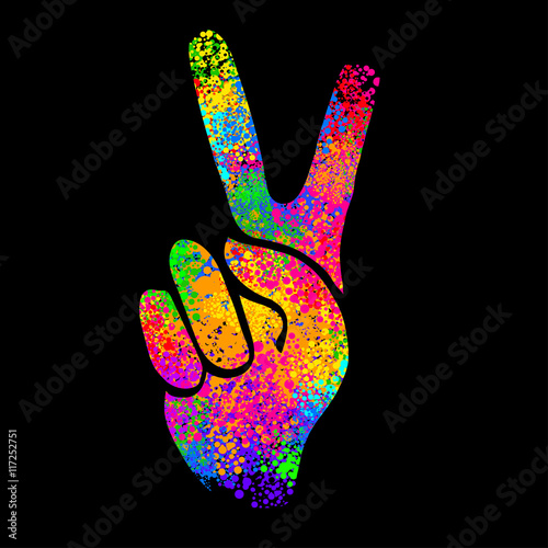 retro hippie symbol
