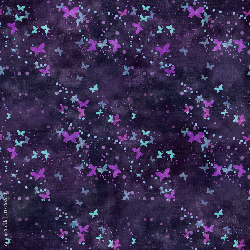 seamless repeatable textured paper background of butterflies