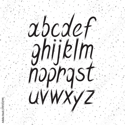 hand drawn lettering ABC