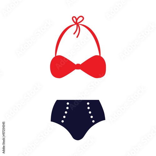Bikini vector icon. 