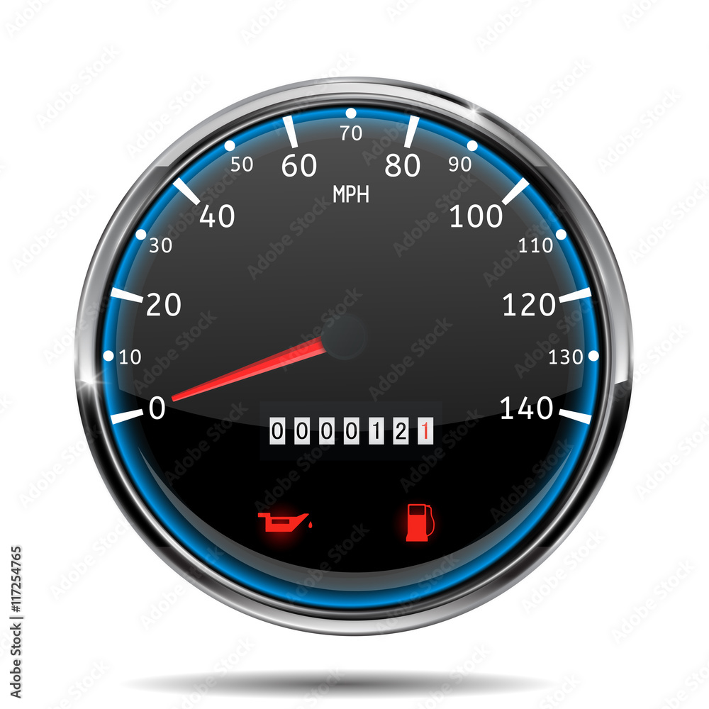 Speedometer. Miles per hour