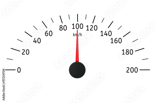 Speedometer. Kilometers per hour