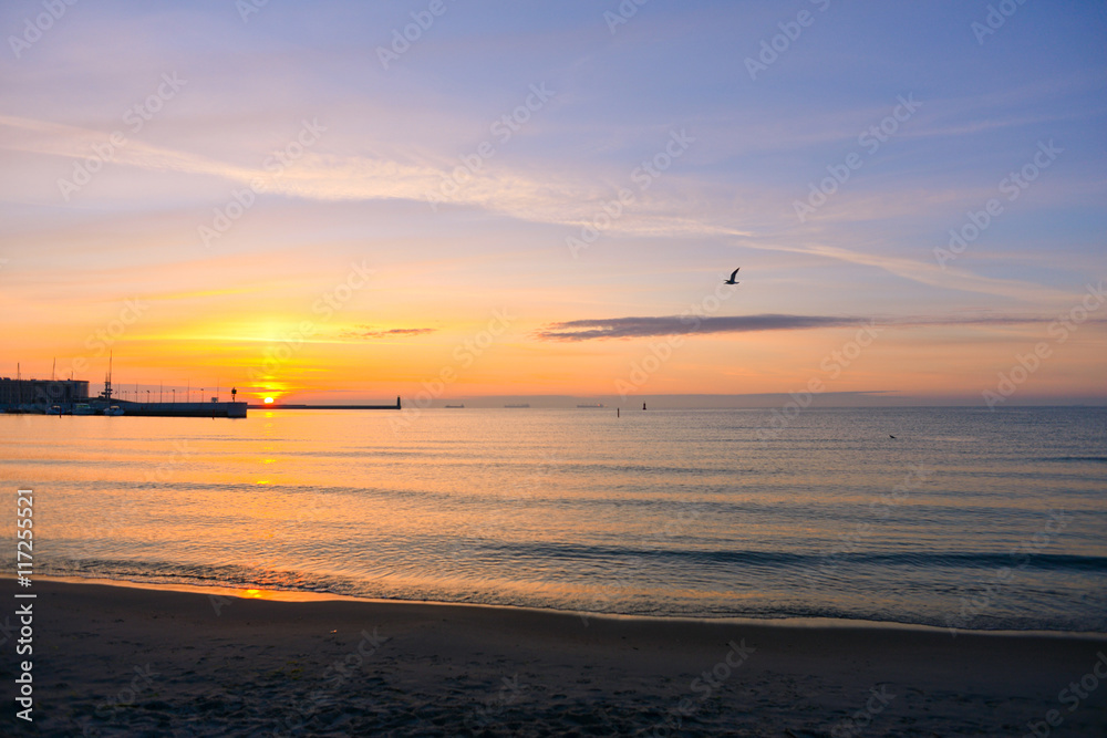 Baltic sea at sunrise