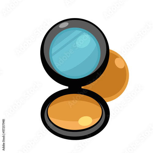 Ivory compact powder with mirror.