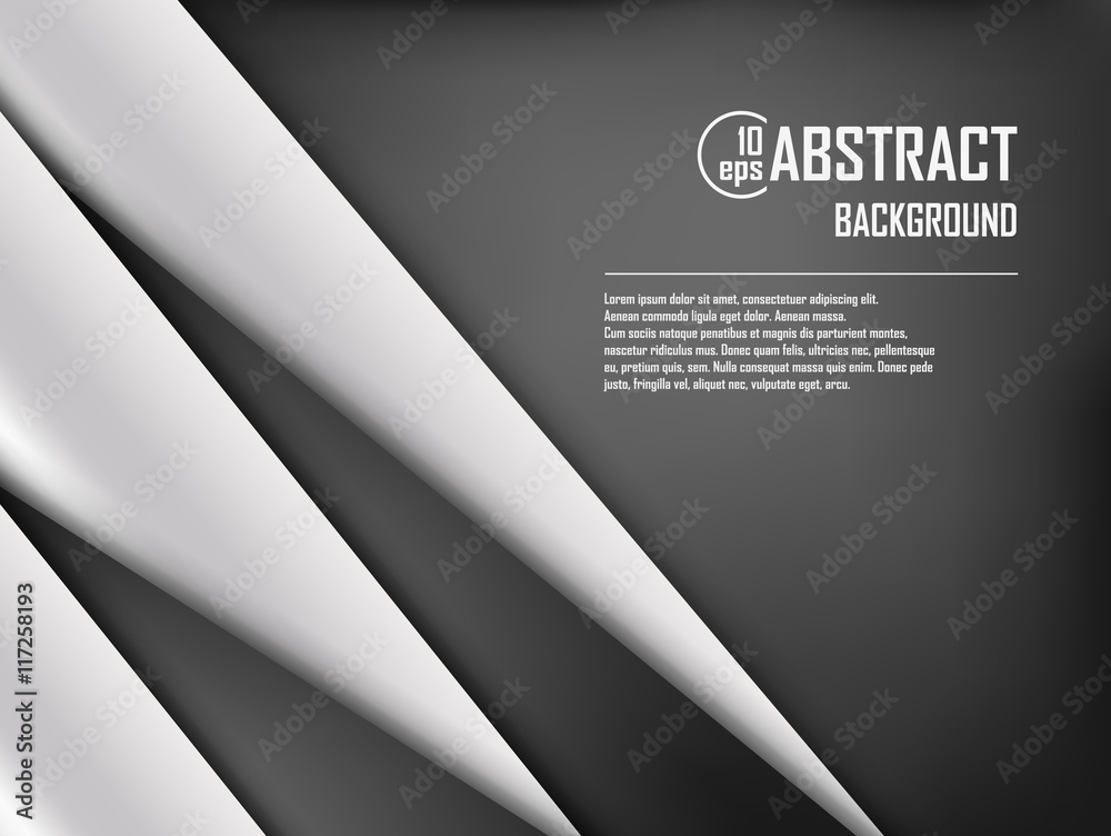 Obraz premium Abstract background of white and black origami paper. Vector illustration