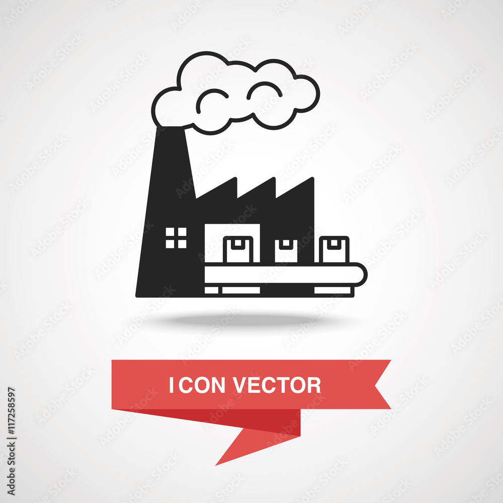 Naklejka premium factory icon