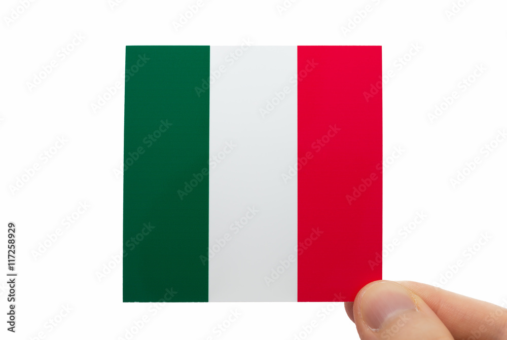 Obraz premium イタリアの国旗イメージ 白背景