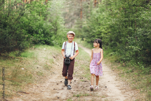 Children happy outdoors. © EduardSV