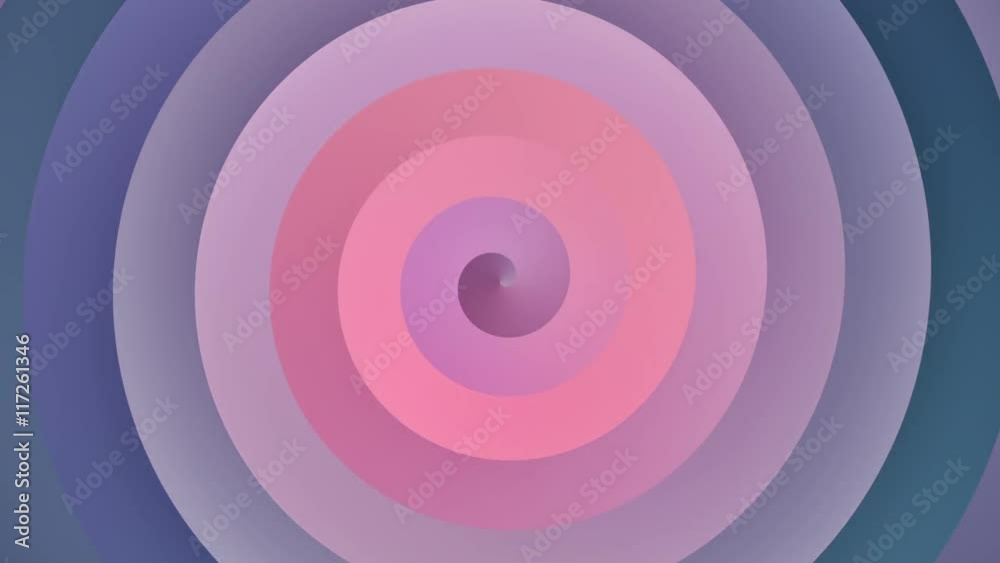 Spiral Pink Purple Gradient Abstract Animated Background Loop. Concentric Circular Color Motion Graphics