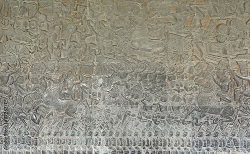 Ancient bas-relief stone carving