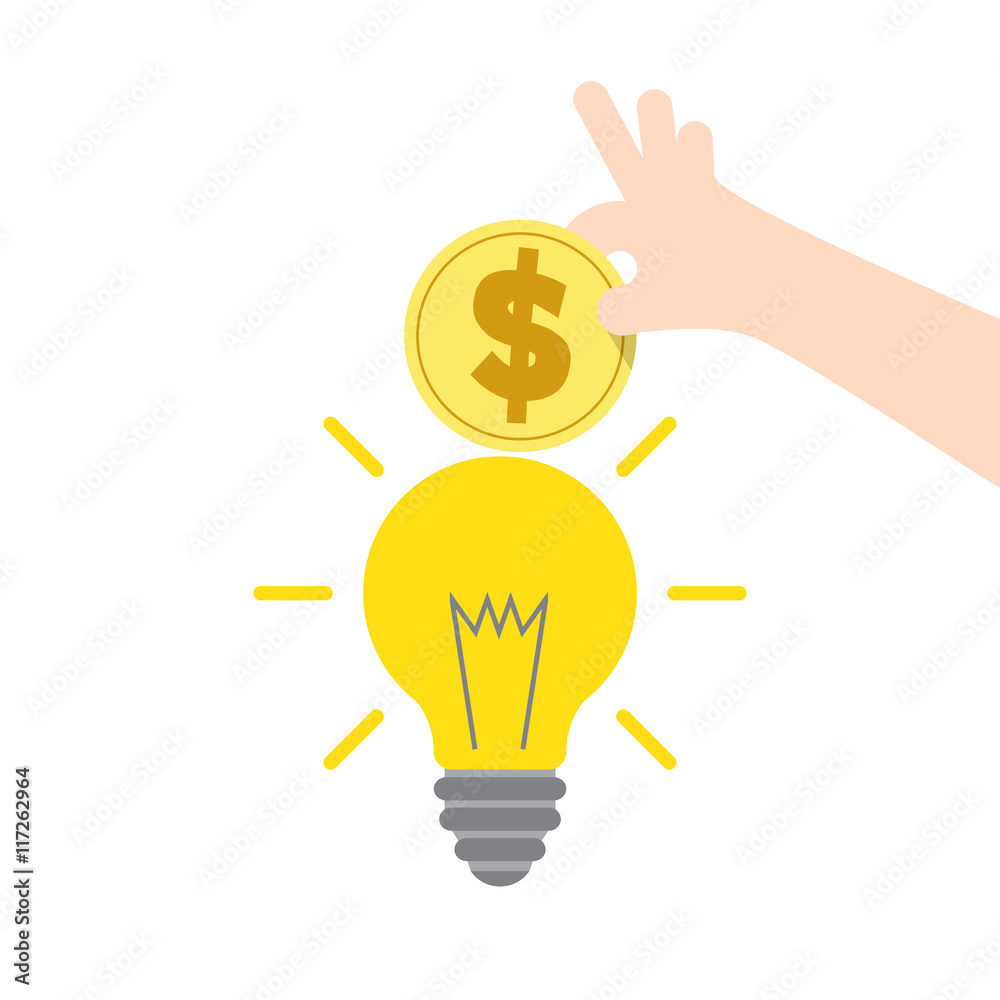 Saving money and spending for creative or electric illustration Saving money and spending for creative or electric illustration