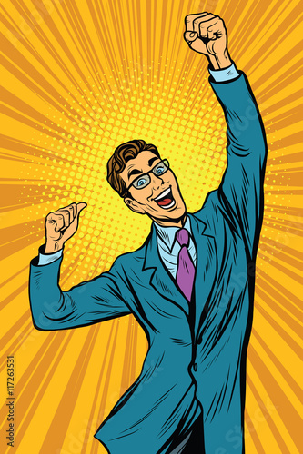Business man the winner