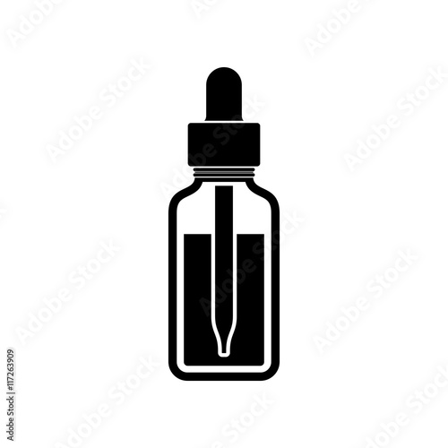 Essential oil bottle icon, Dropper bottle icon - Vector photo