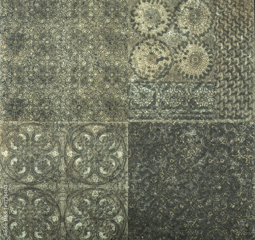 Wallpaper Mural tiles with colored mosaics, mosaic pattern Torontodigital.ca