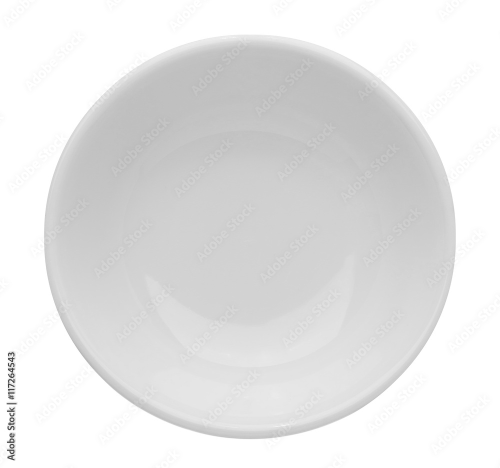 white bowl isolated on white background