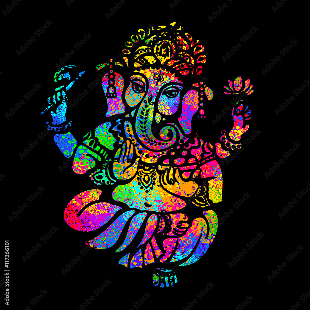Hindu Lord Ganesha - obrazy, fototapety, plakaty 
