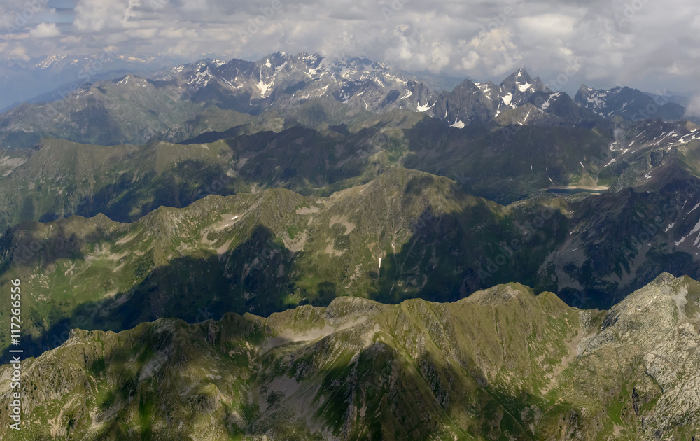 aerial of north side of tre Signori range, Orobie