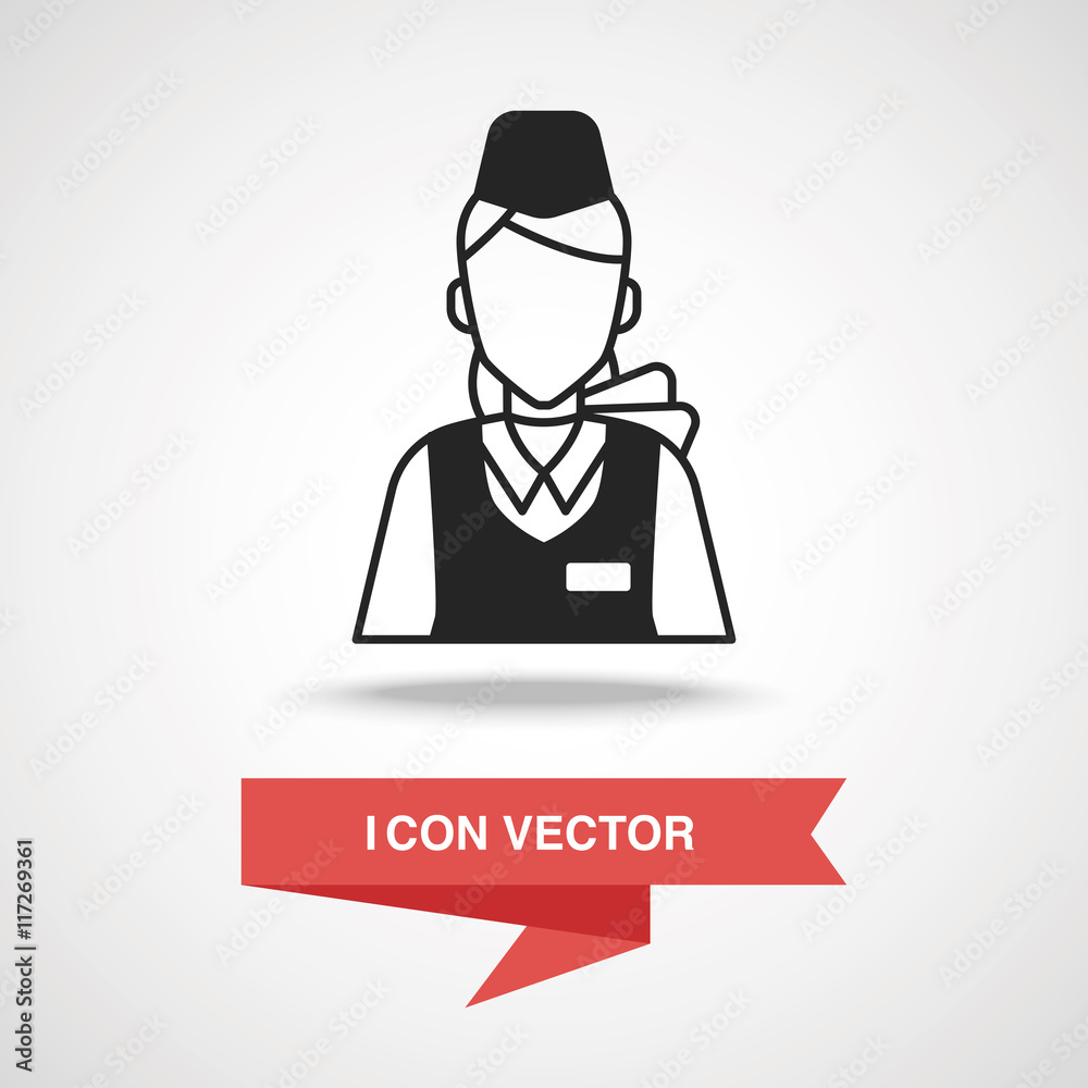 Obraz premium flight attendant icon