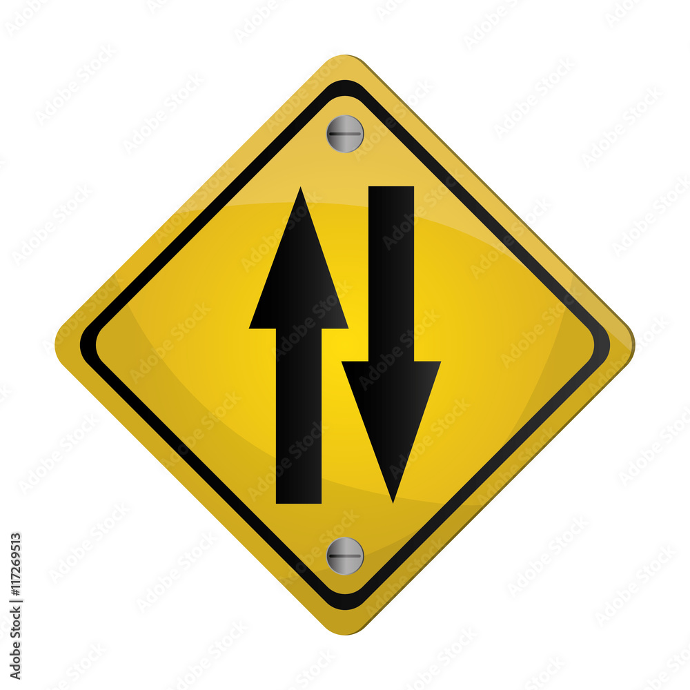 flat design two way street traffic sign icon vector illustration flat design two way street traffic sign icon vector illustration