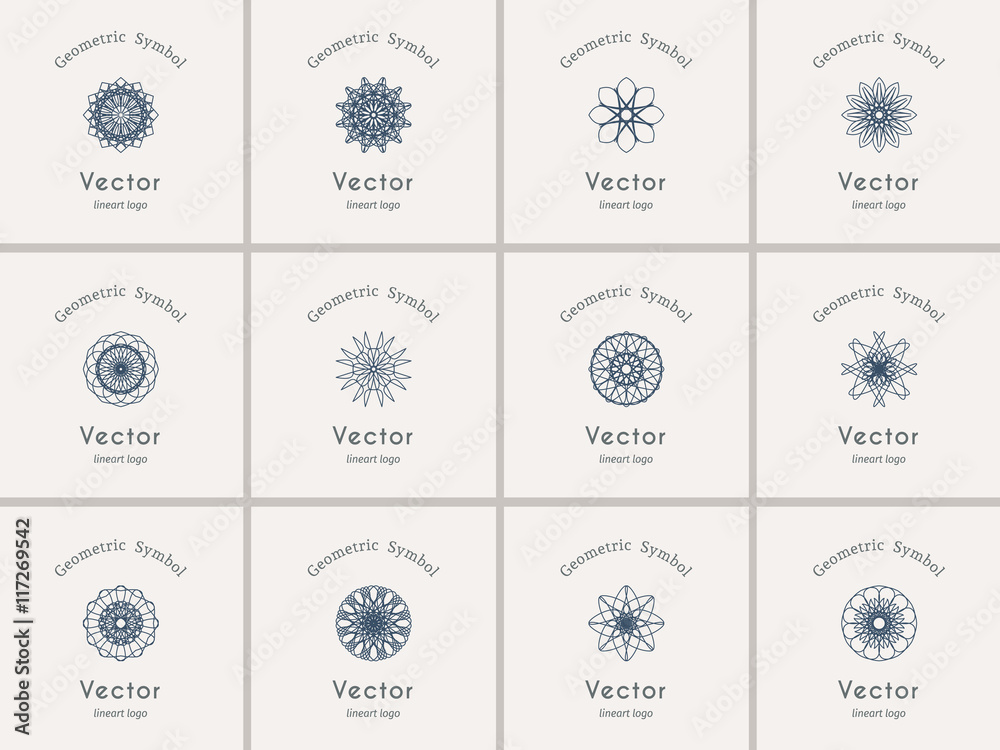Vector geometric symbols Vector geometric symbols