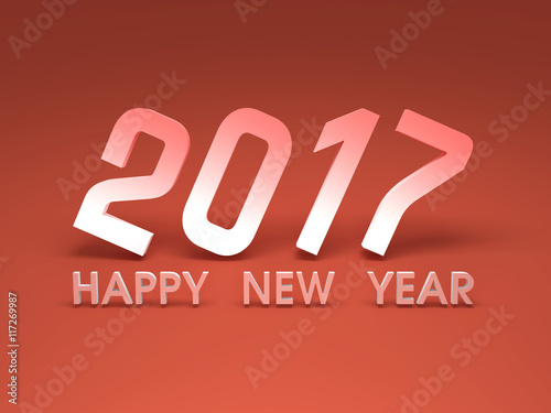 New Year 3D Rendering Image
