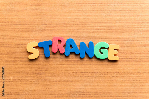 Foto strange colorful word