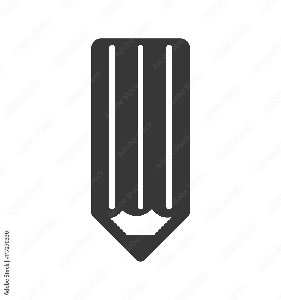 Instrument concept represented by pencil icon. Isolated and flat illustration