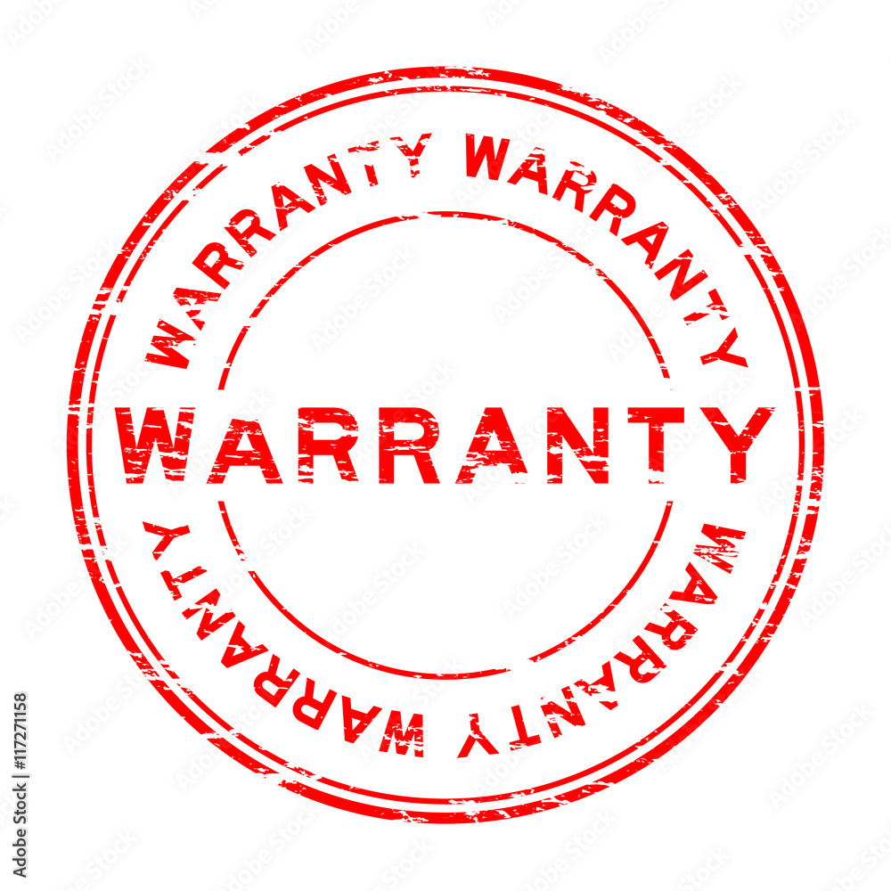 Grunge red warranty round rubber stamp Grunge red warranty round rubber stamp