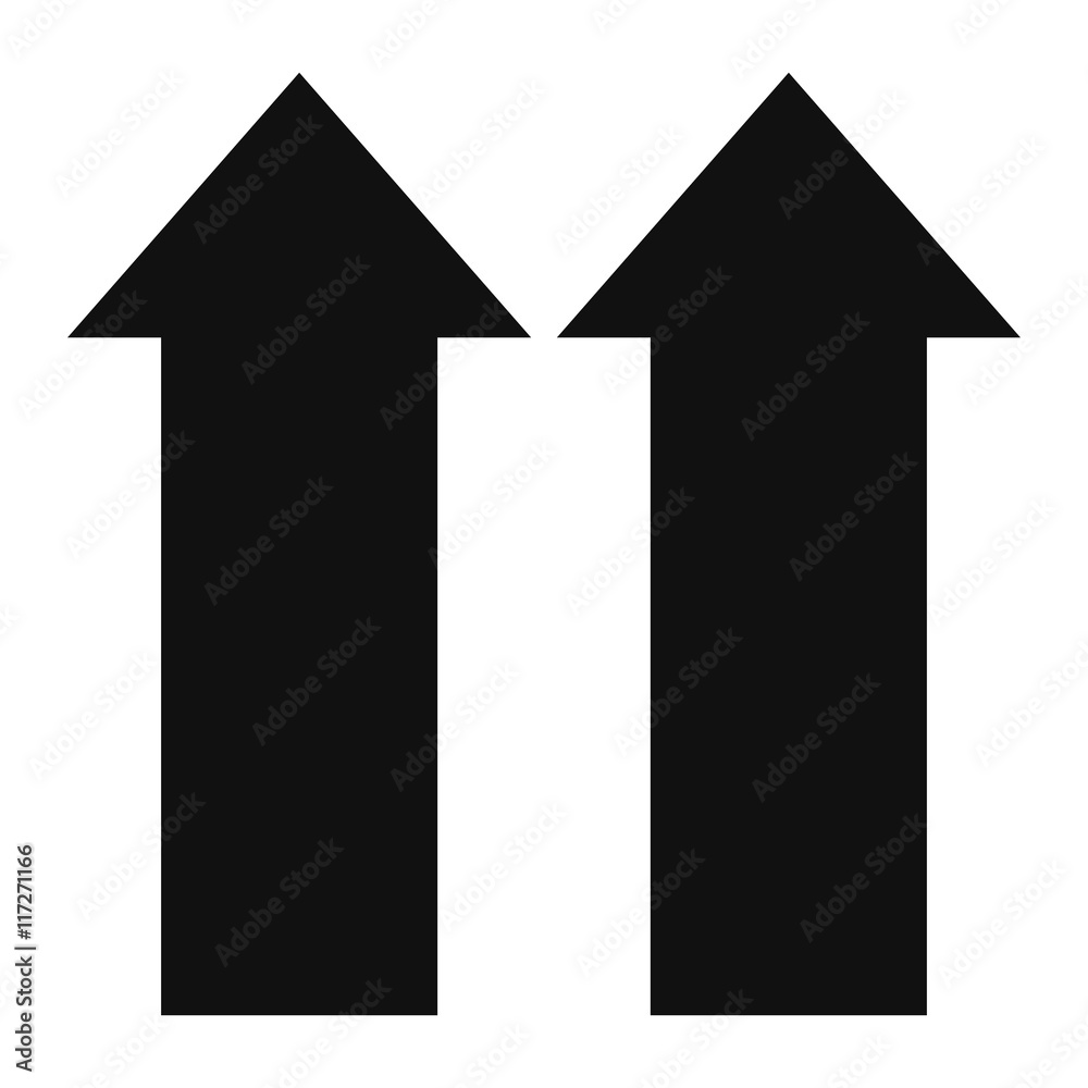 flat design two arrows up icon vector illustration flat design two arrows up icon vector illustration