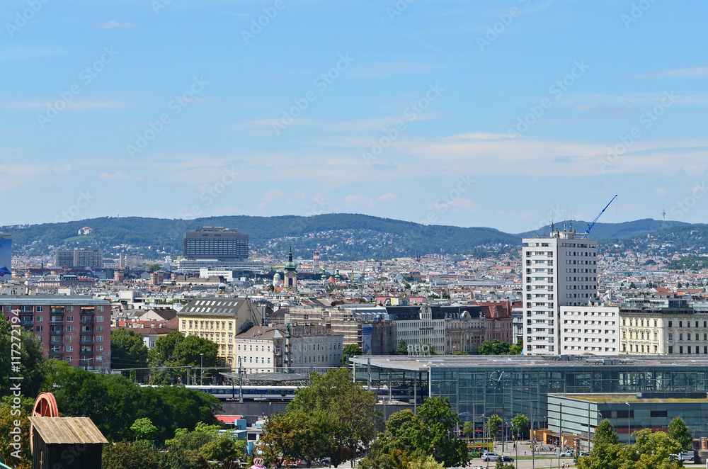 Naklejka premium Praterstern, Wienblick, AKH 