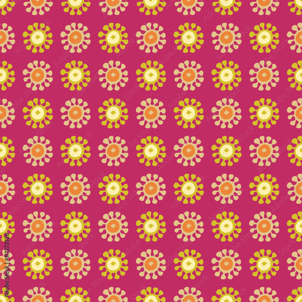 Ethnic boho seamless pattern with decorative flowers. Print. Cloth design, wallpaper. Ethnic boho seamless pattern with decorative flowers. Print. Cloth design, wallpaper.