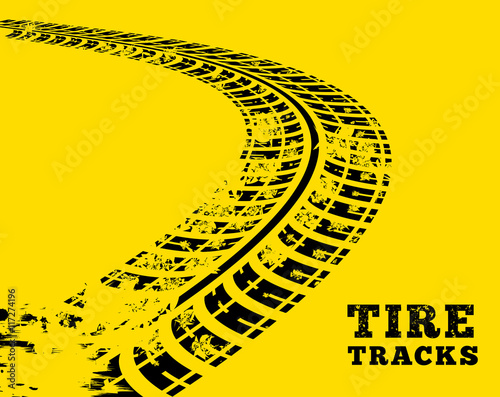 Tire tracks vector