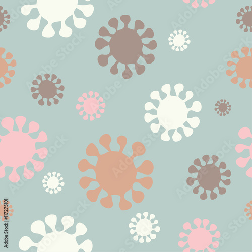 Ethnic boho seamless pattern with decorative flowers. Print. Cloth design, wallpaper.