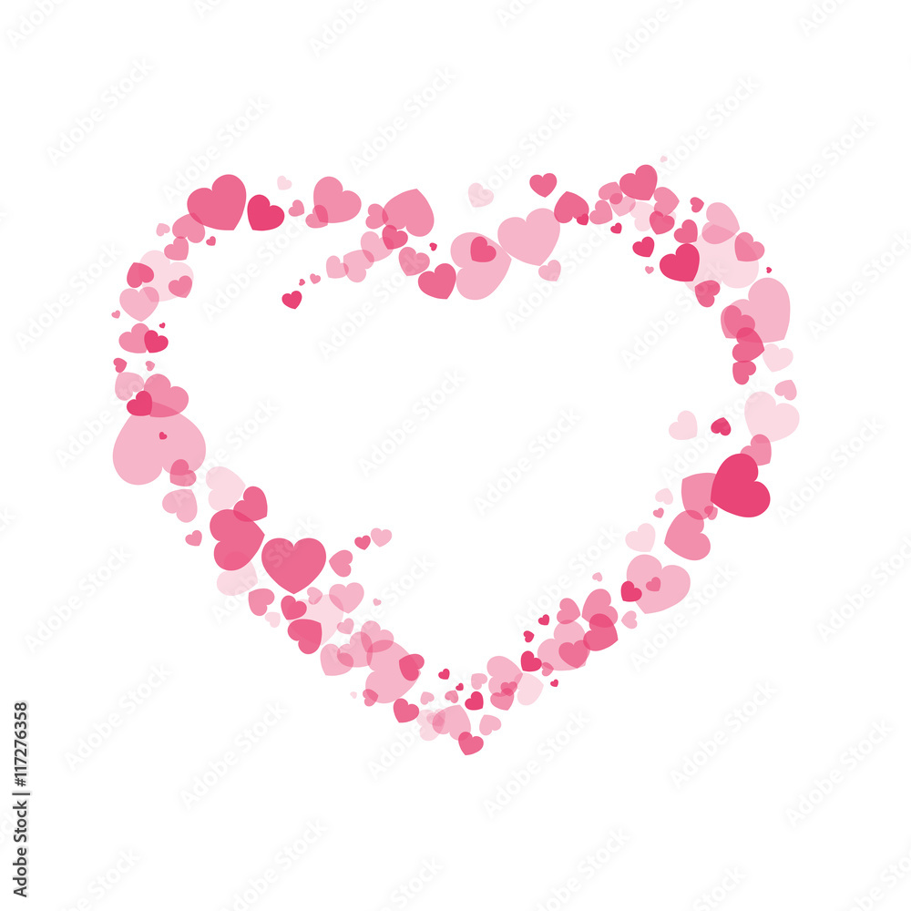 Love concept represented by heart shape icon. Isolated and flat illustration