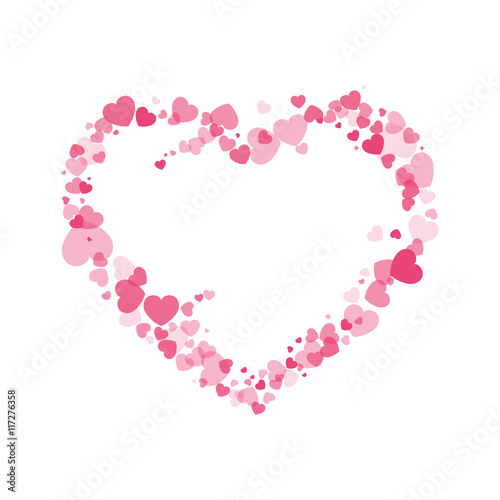 Love concept represented by heart shape icon. Isolated and flat illustration