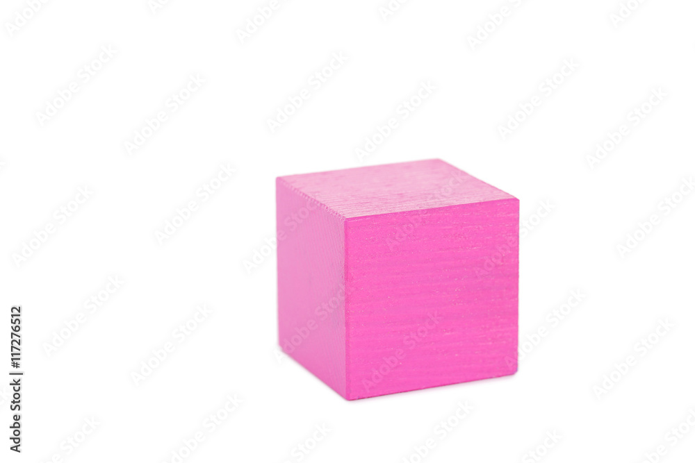 Colorful wooden toy cube isolated on a white Colorful wooden toy cube isolated on a white
