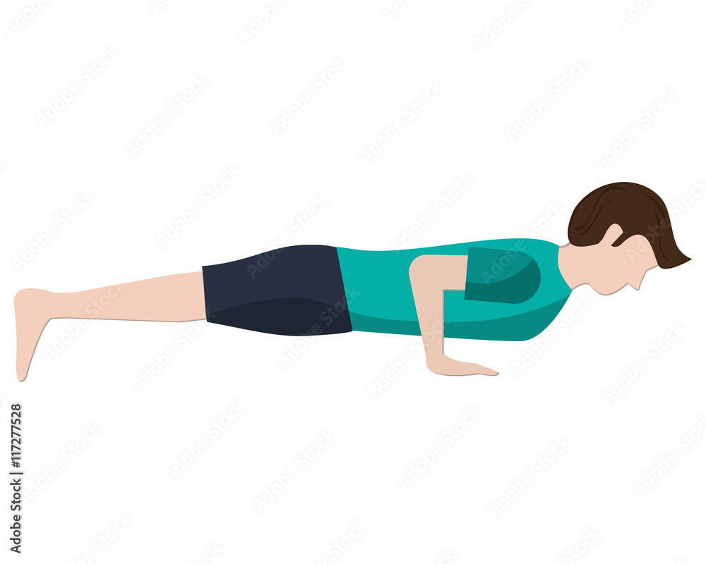 flat design man in yoga pose icon vector illustration flat design man in yoga pose icon vector illustration