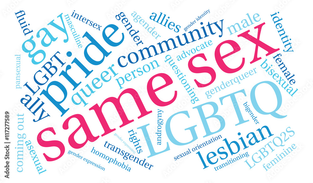 Fototapeta premium Same Sex Word Cloud