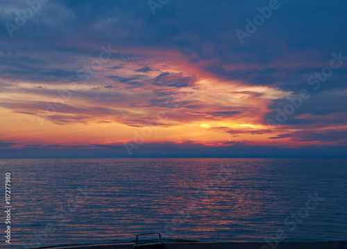 Lake Baikal at sunset photo