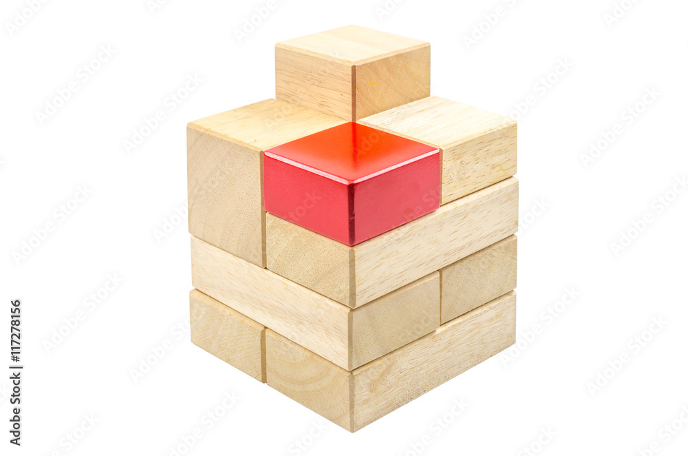 Obraz premium wooden brick building