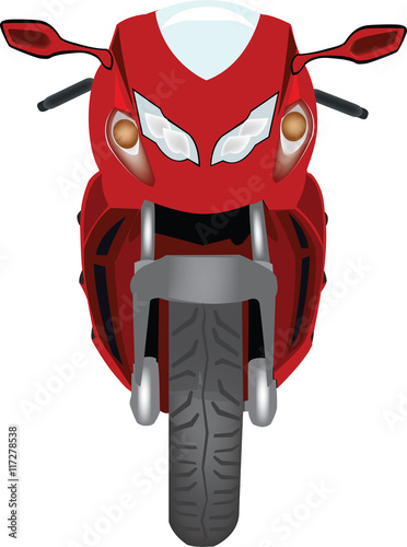 motocicletta rossa da corsa