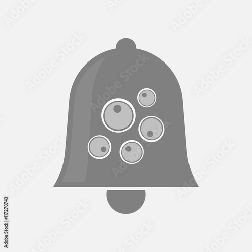 Isolated bell icon with oocytes