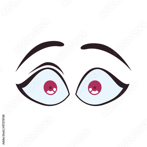 Wallpaper Mural View look expression concept represented by surprised cartoon eye icon. Isolated and flat illustration Torontodigital.ca