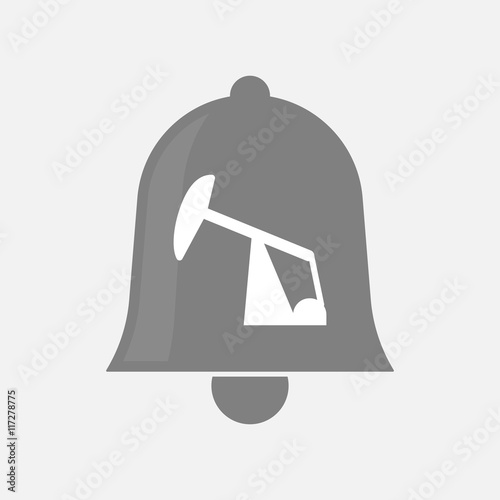 Isolated bell icon with a horsehead pump