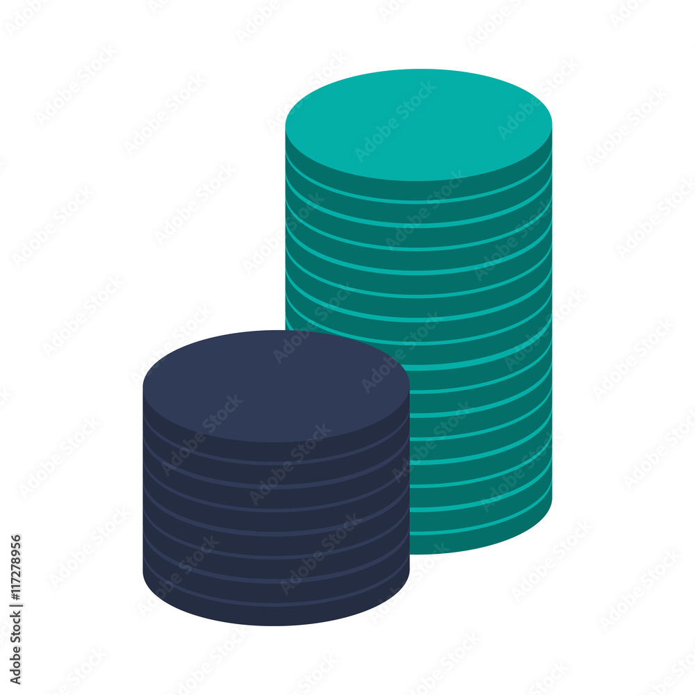flat design chip or token icon vector illustration flat design chip or token icon vector illustration