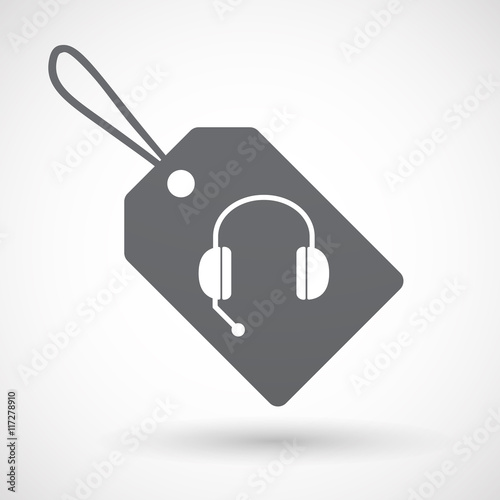 Isolated label with  a hands free phone device